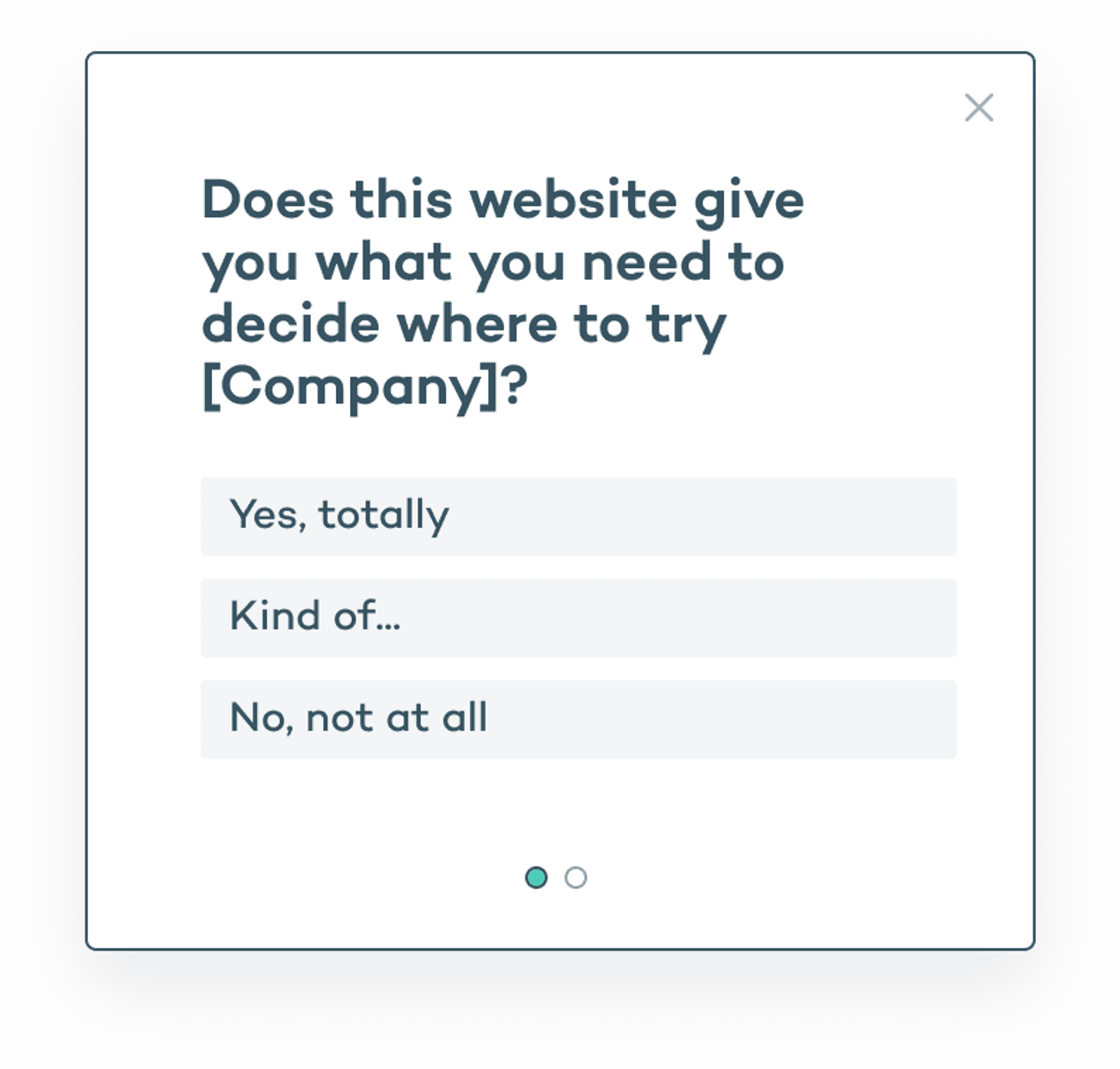 Improve marketing site clarity microsurvey template