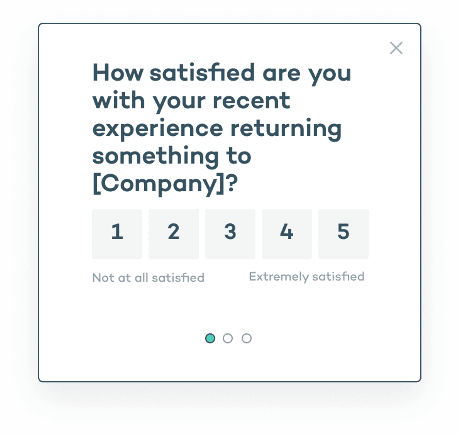 Improve the return experience microsurvey template