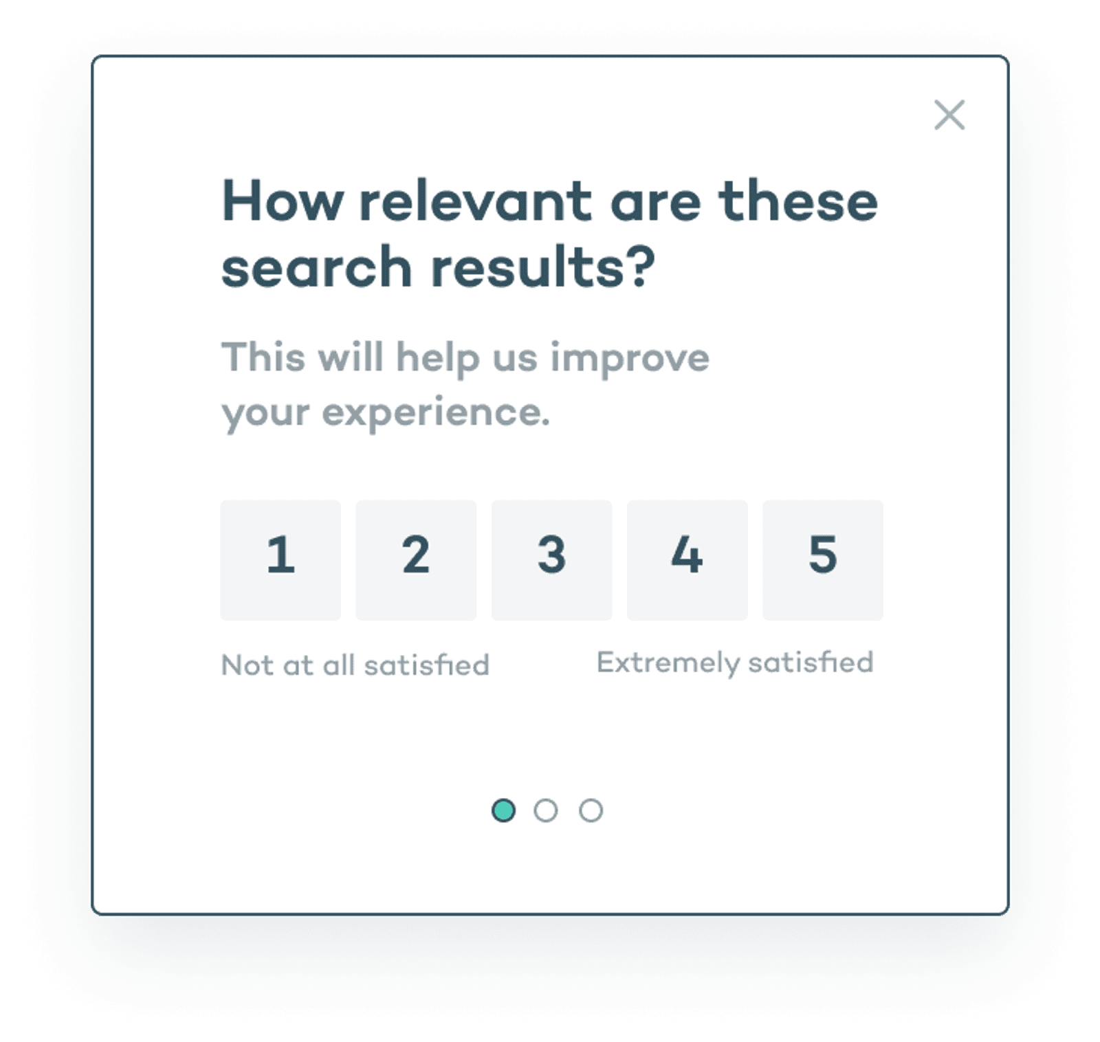 Microsurvey window - how relevant are these search results
