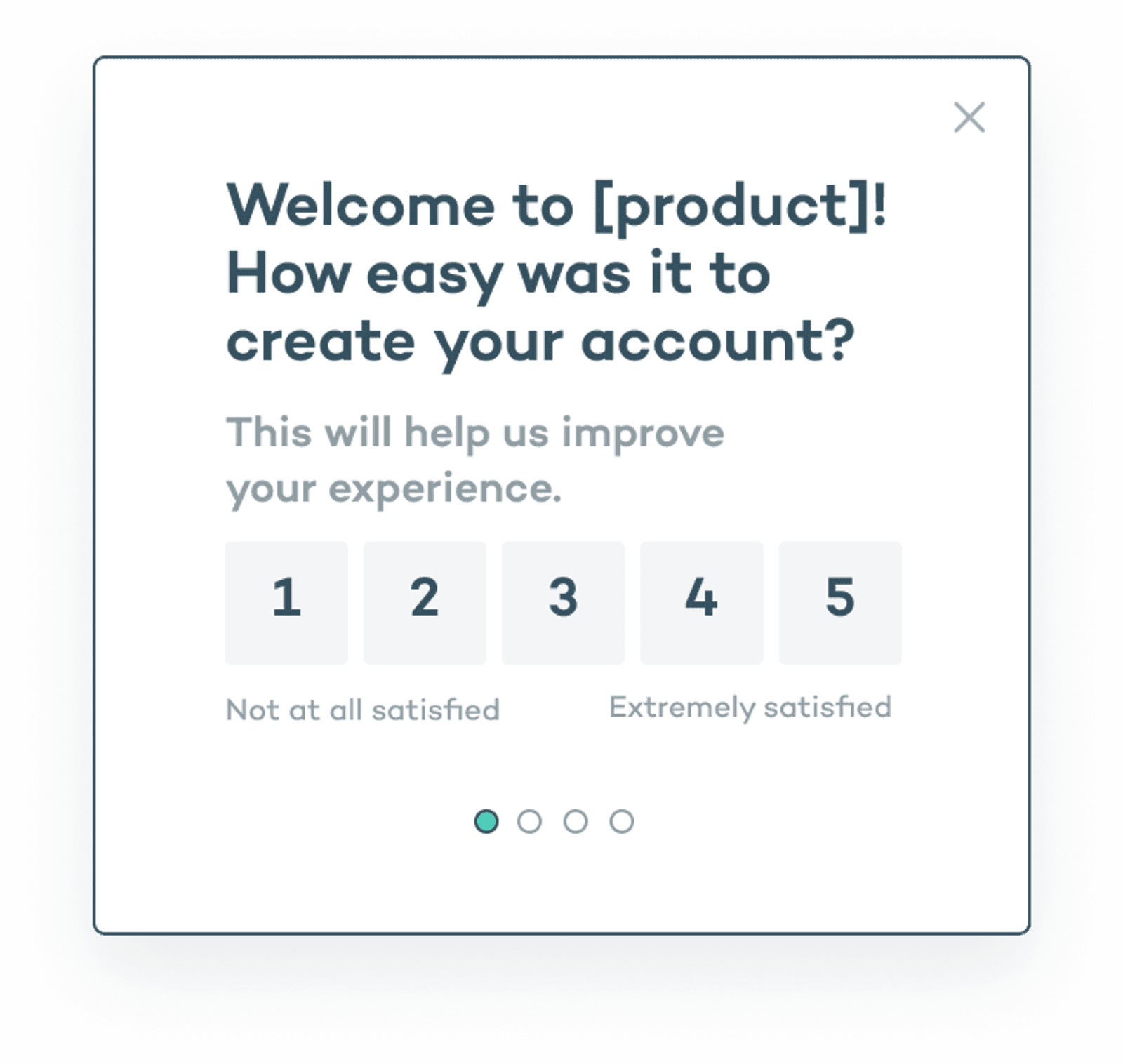 Improve the sign up experience microsurvey template