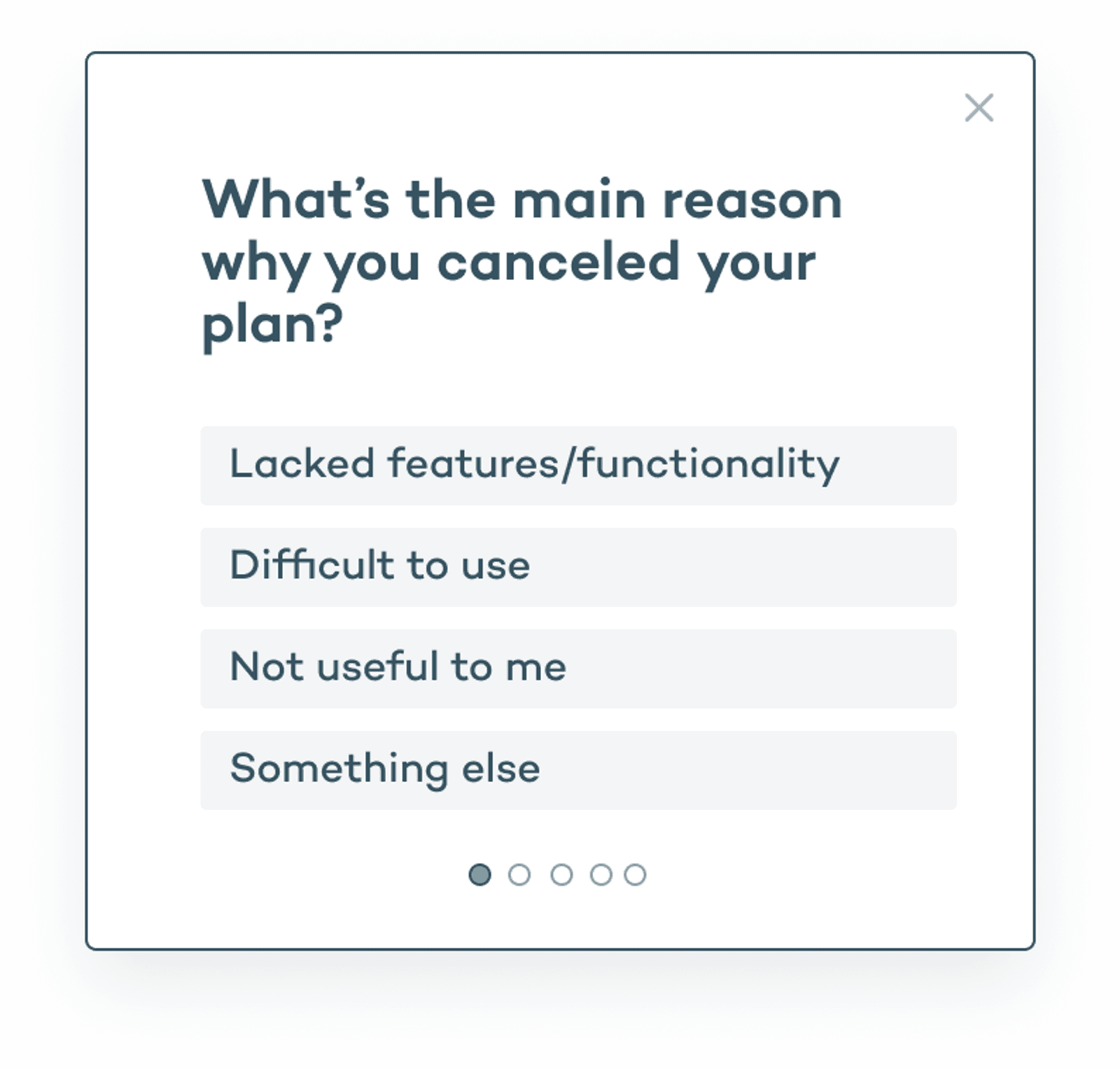 Reduce subscriber churn microsurvey template