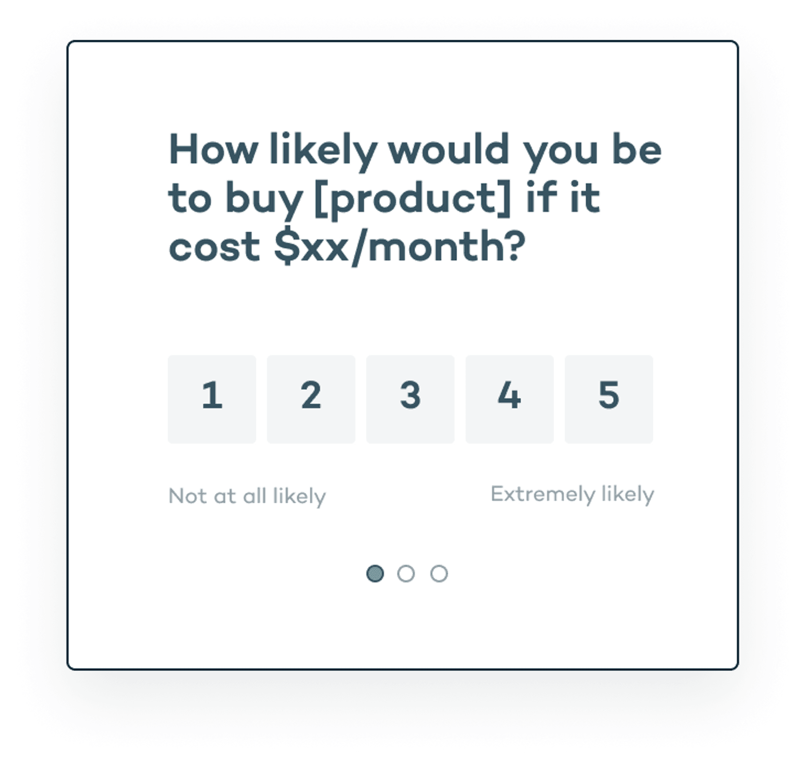 Understand willingness to pay microsurvey template