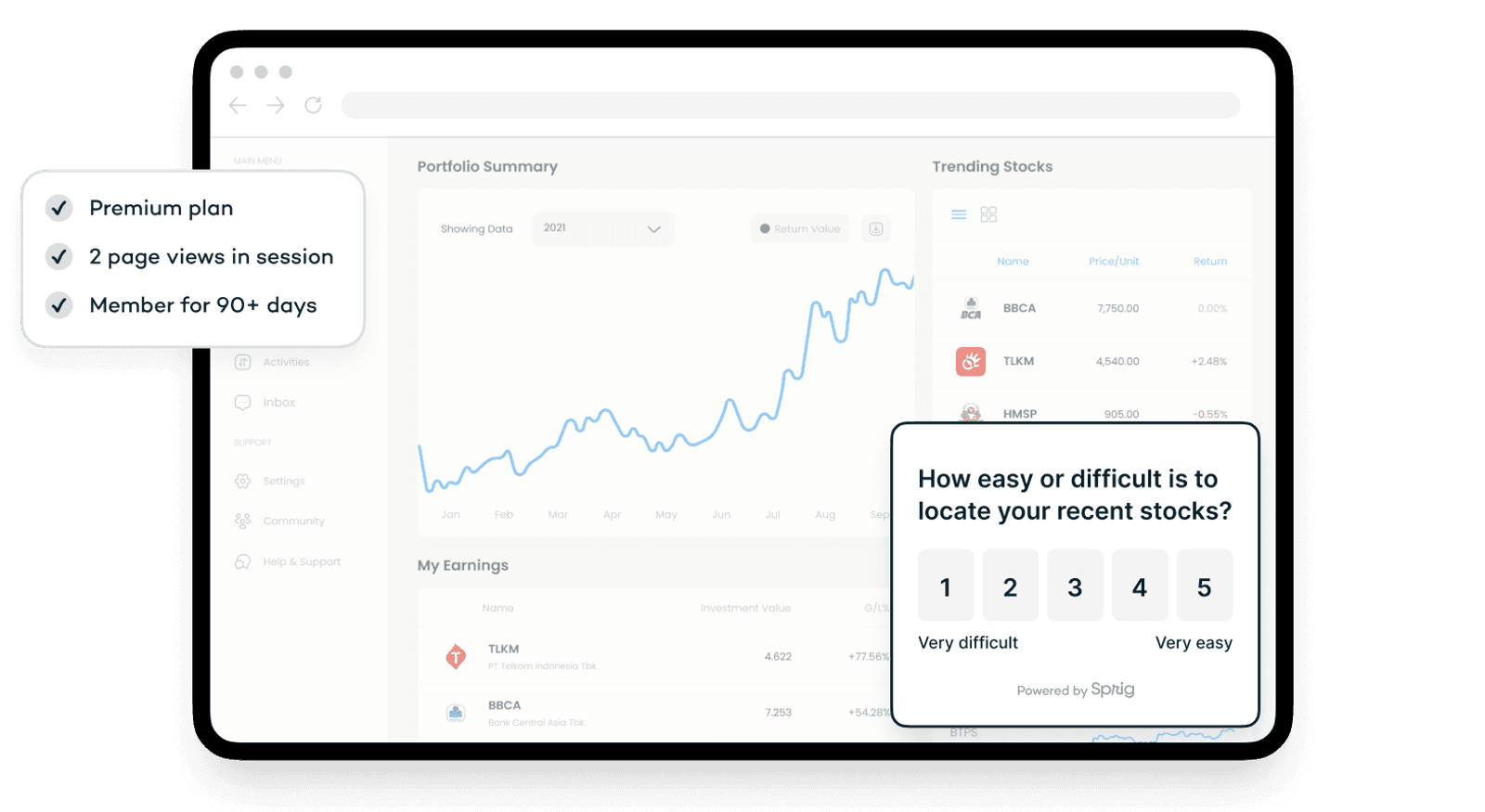 Image of in-product survey