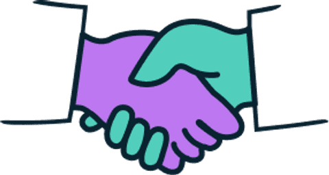 Illustration of a handshake