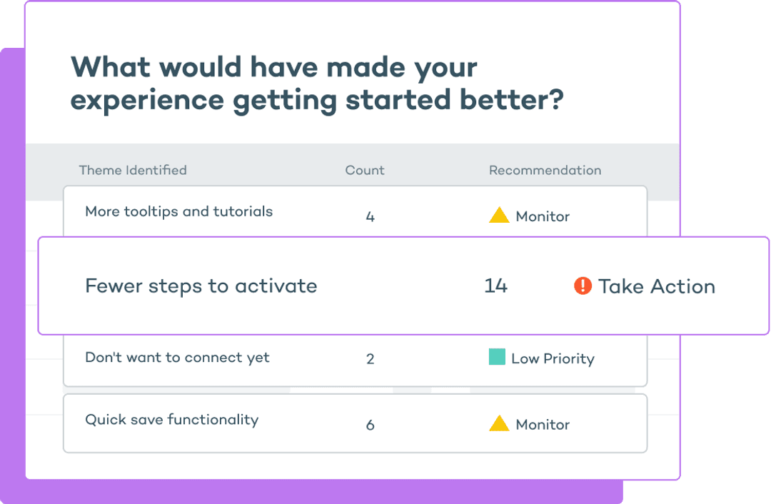 Screenshot of Recommended next steps