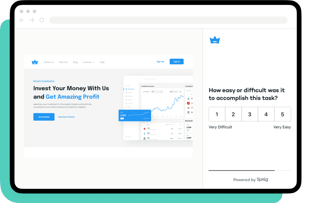 User Testing with Sprig