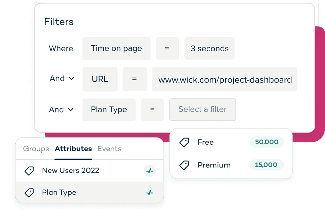 Image of filtering options with Sprig