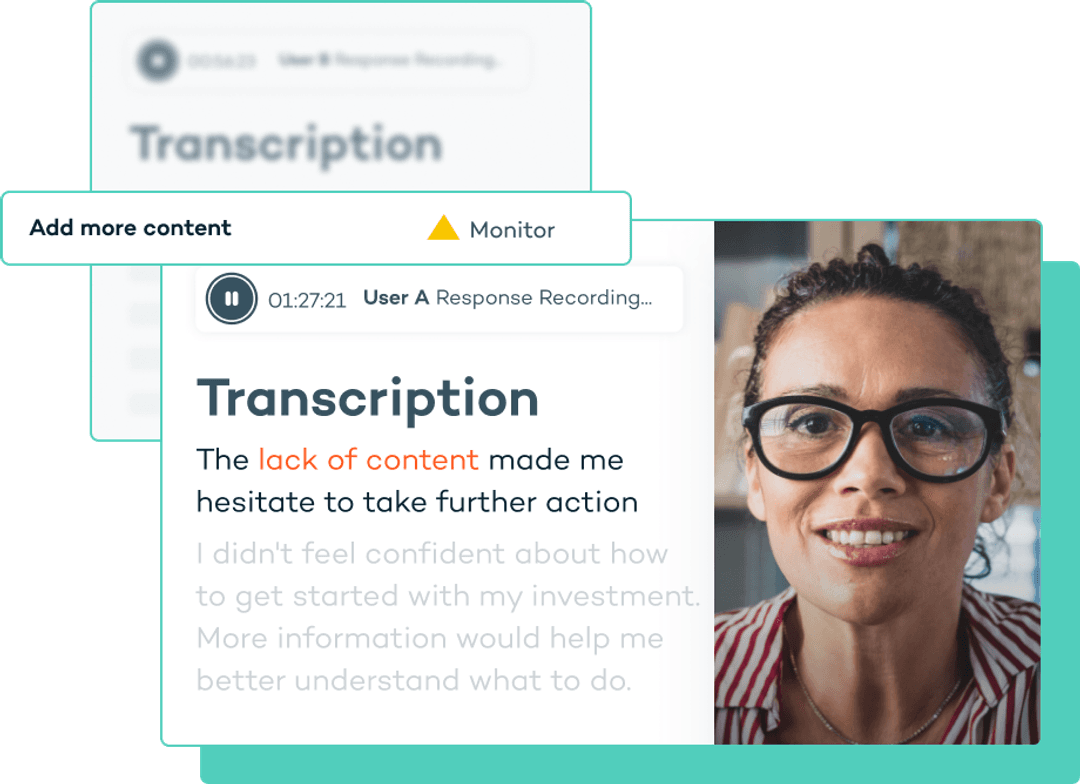 Transcription of a video question response