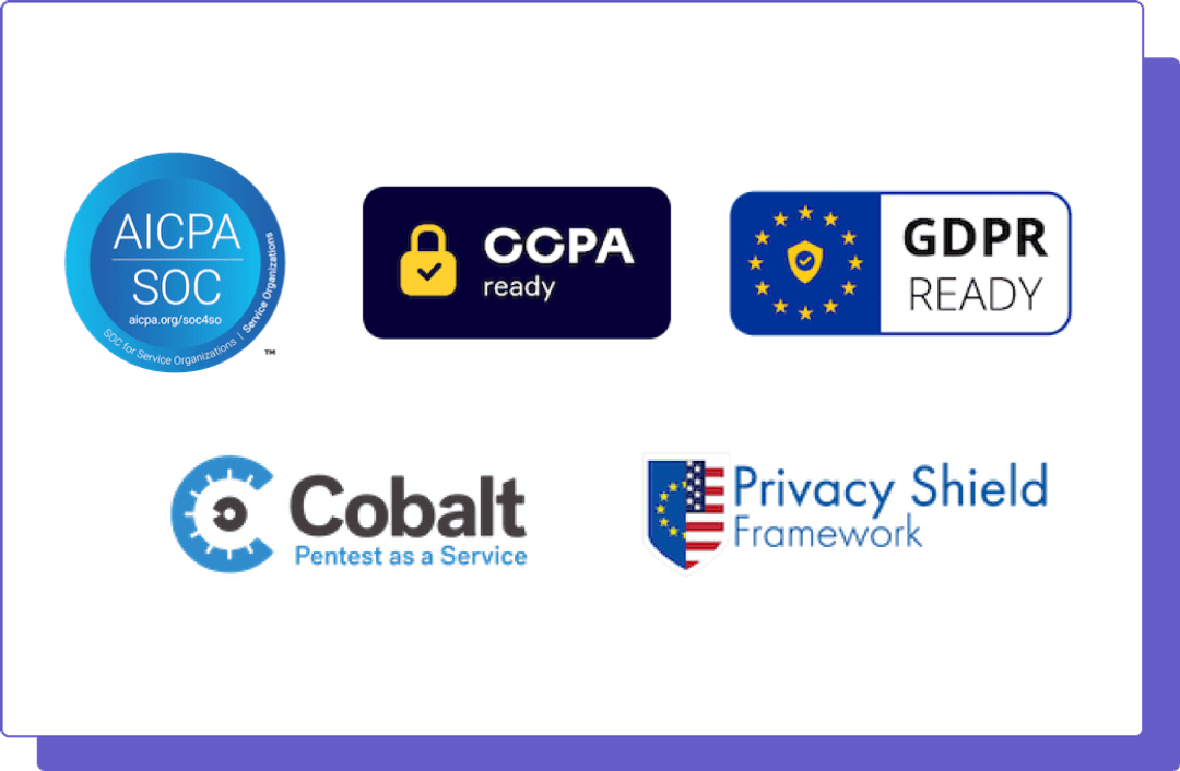 Logos of security certifications