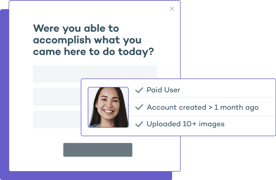 Survey asking for user feedback
