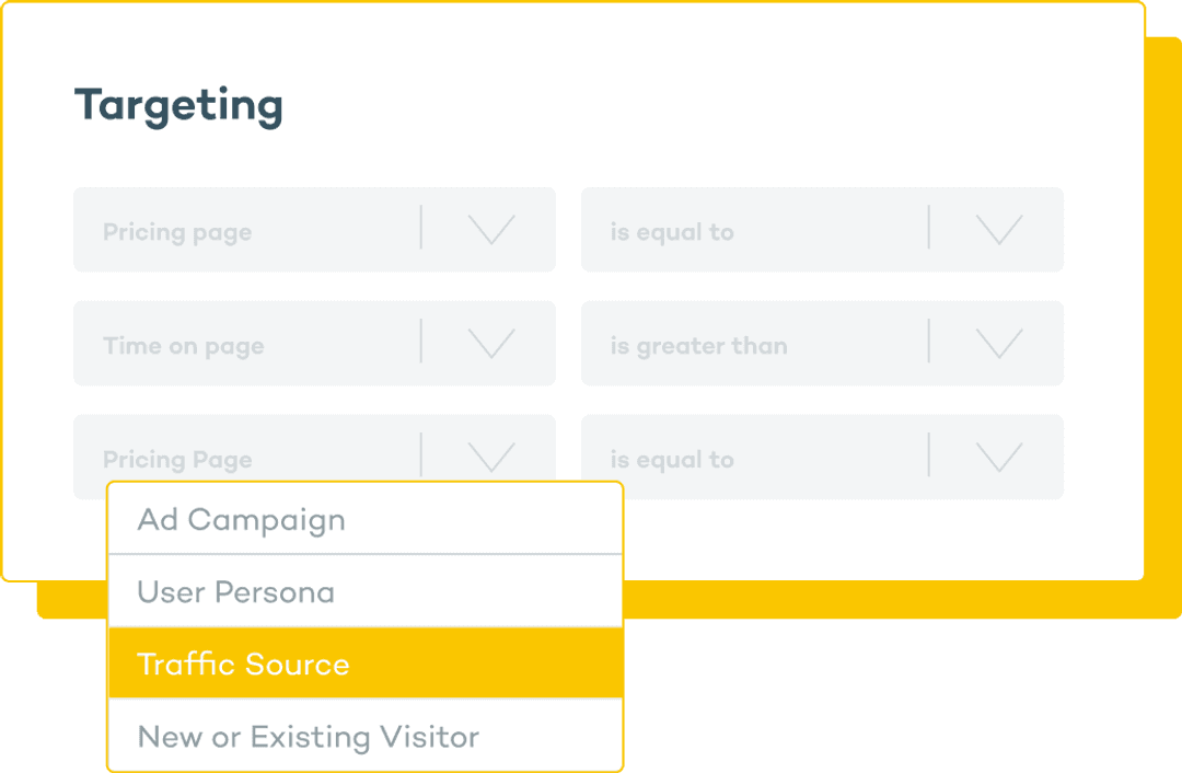 Targeting options in Sprig platform