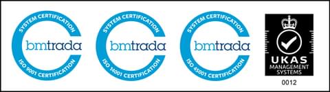 2021 ISO9001 ISO14001 ISO45001 Black UKAS System Cert COLOUR
