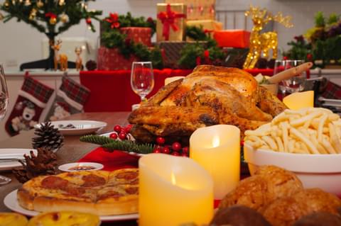 Christmas dinner with roasted turkey special food 2024 10 11 01 48 56 utc