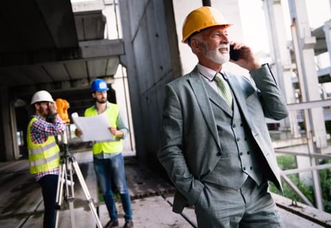 Confident construction engineer architect business KKBVULK2