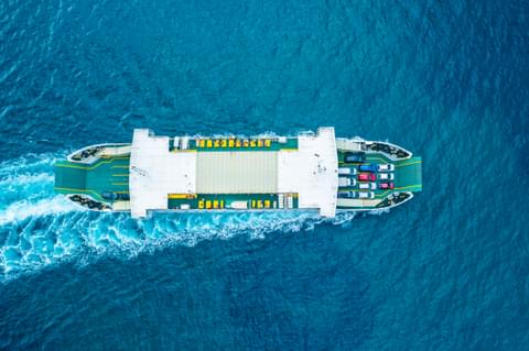 Top view on the ferry boat for car transportation 2023 11 27 05 26 49 utc