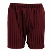 Burgundy Shadow Stripe PE Shorts