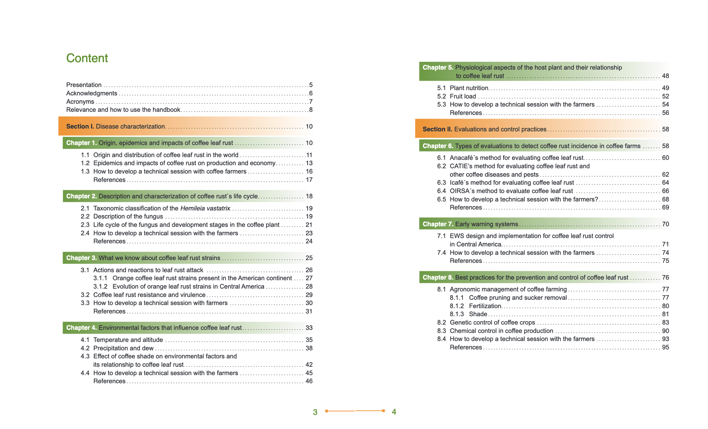 Table of contents original