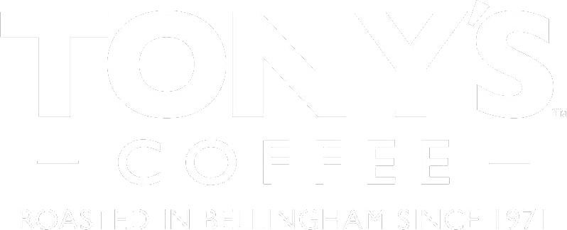 Tonys Coffee logo invert