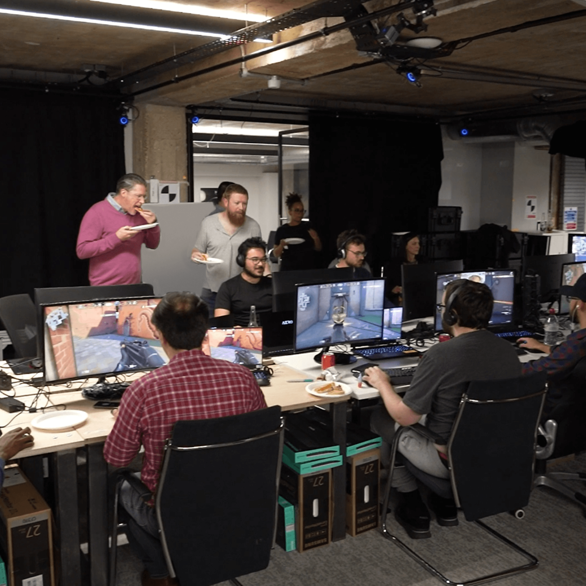 Lan party in the basement
