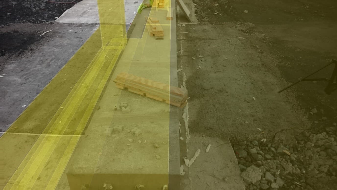 Ground beam setting correct - construction AR inspection